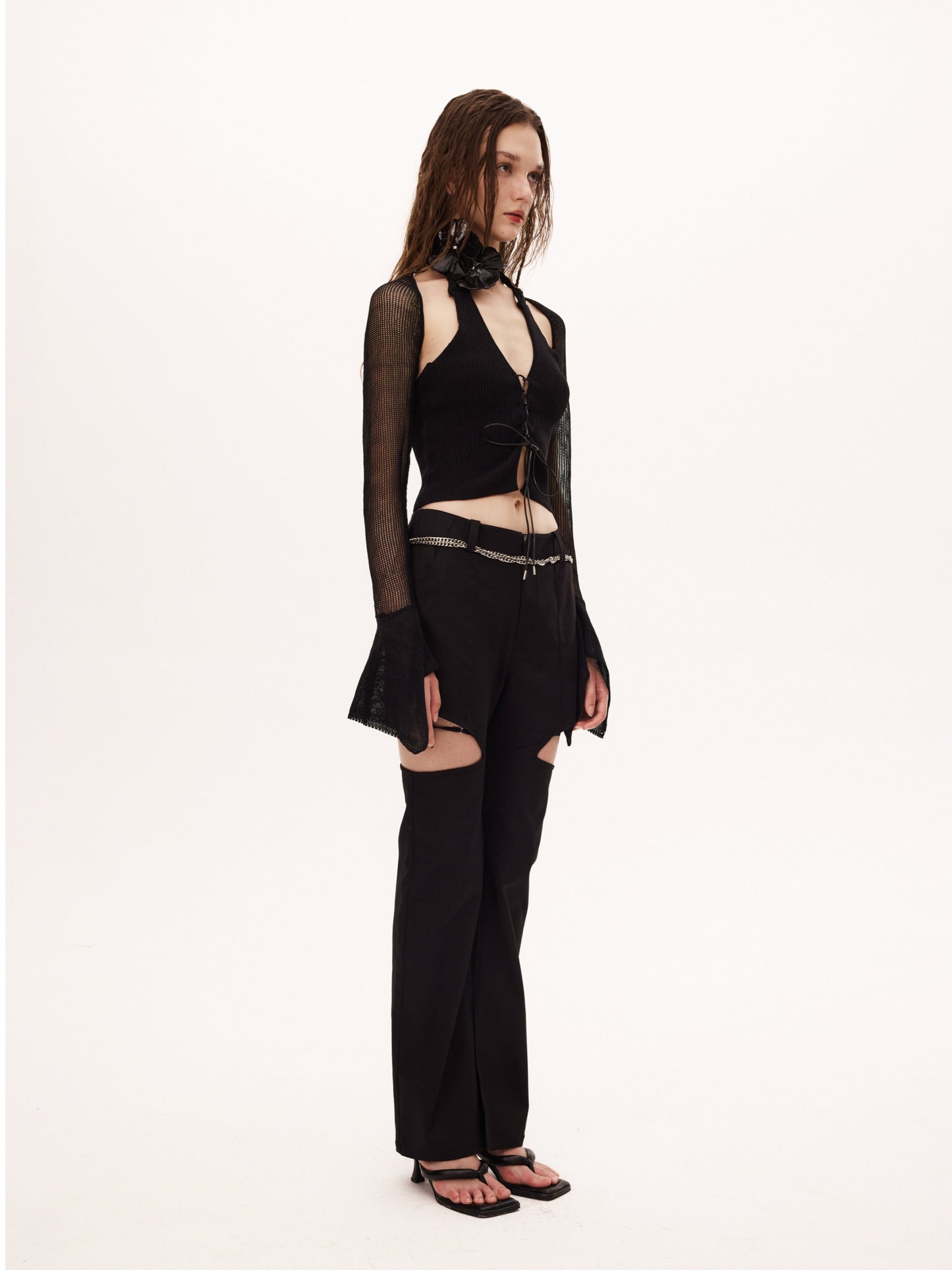 WAON TROUSERS in black