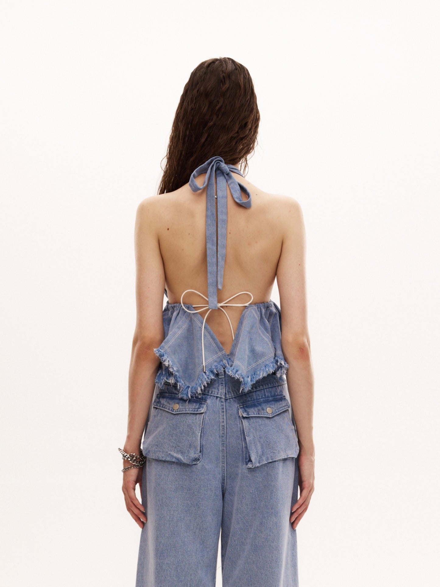 ZAYU TOP in denim blue