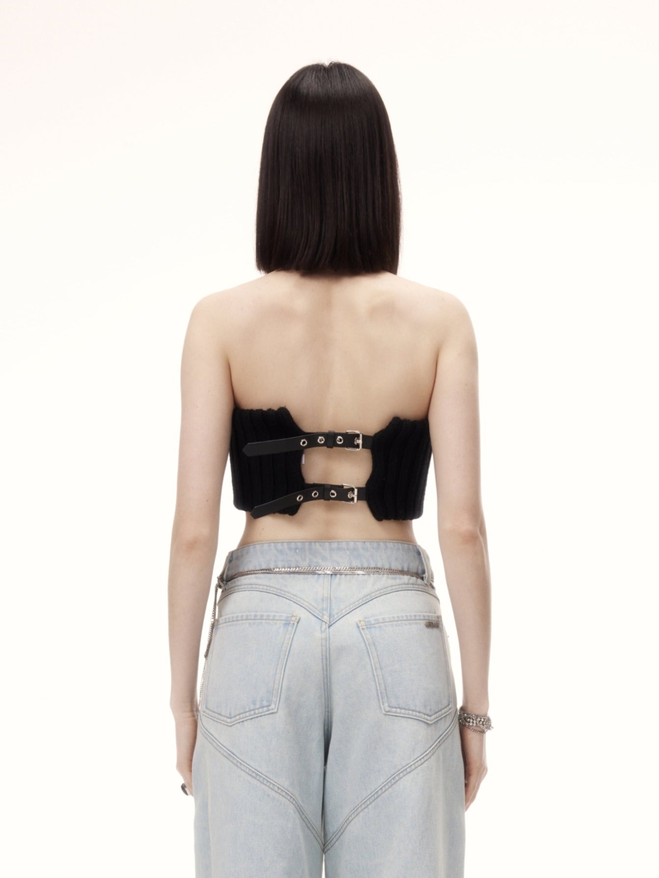 FABI TUBE TOP in black