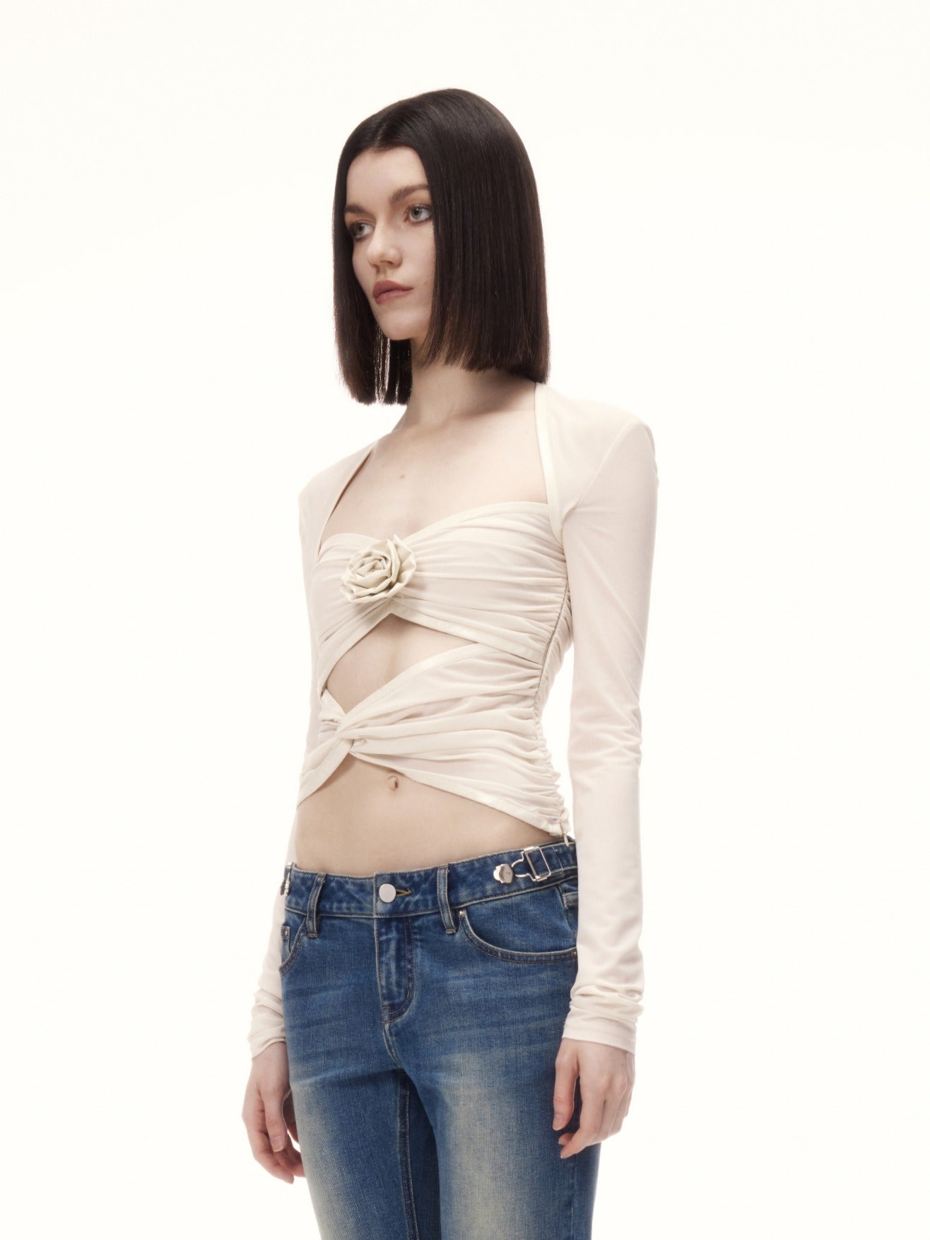 FLOR TOP in beige