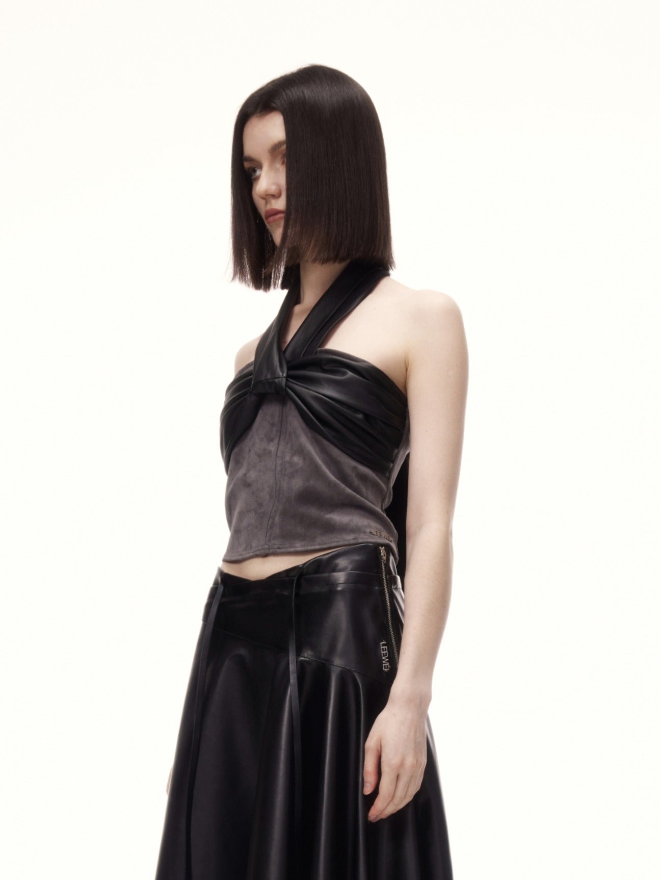 DALOO TOP in grey/black