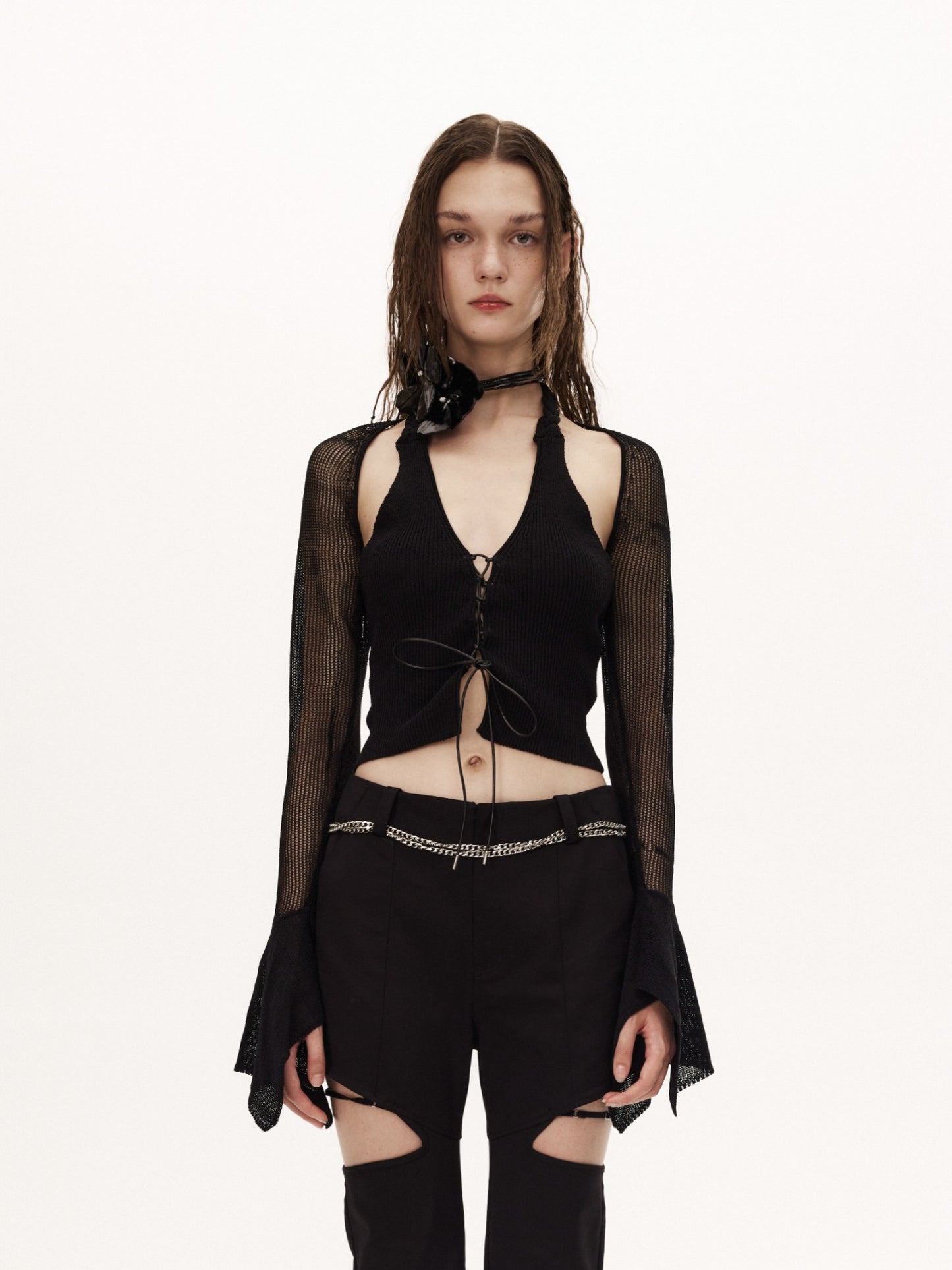 NINA TOP in black