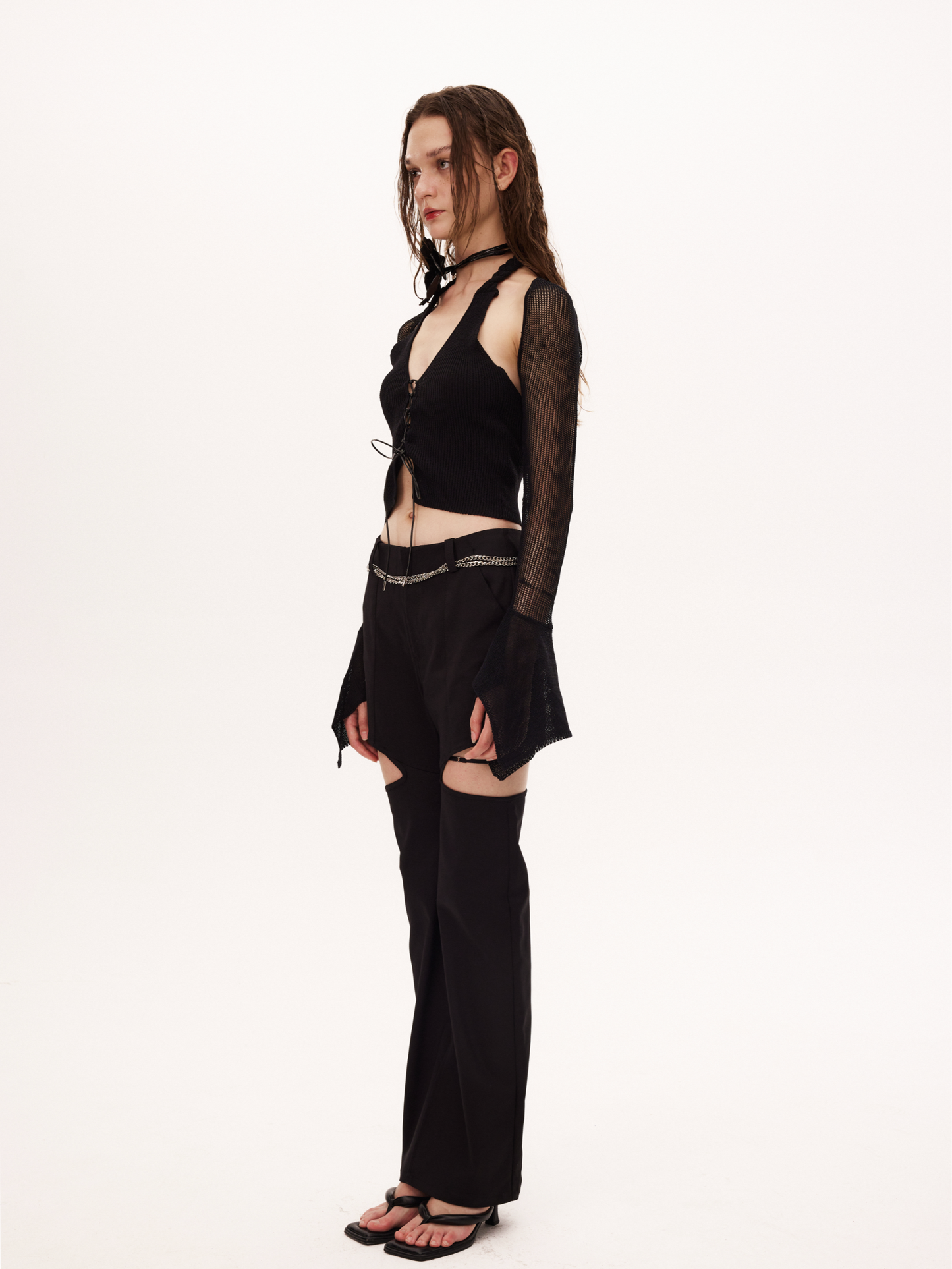 WAON TROUSERS in black