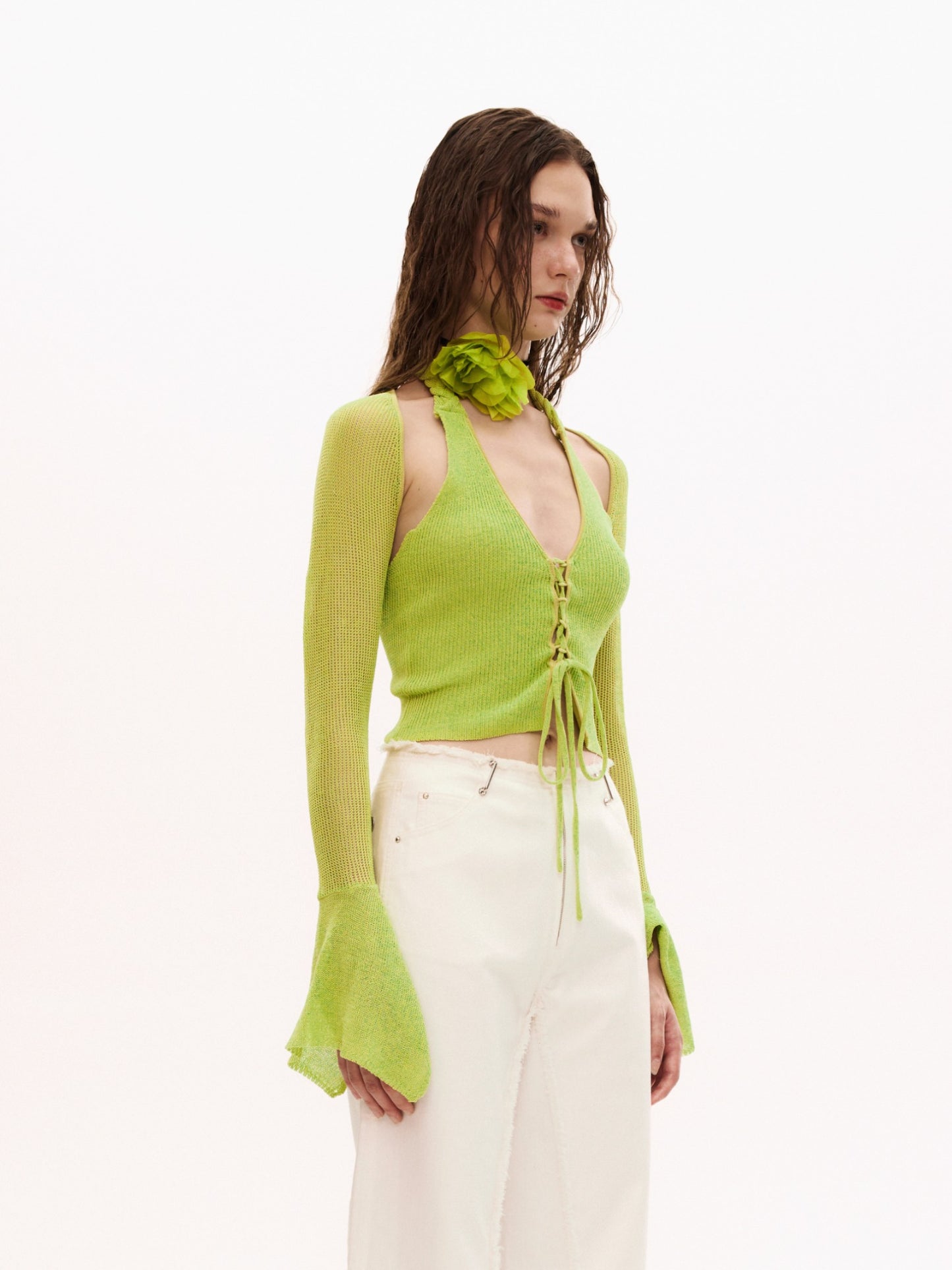 NINA TOP in neon green