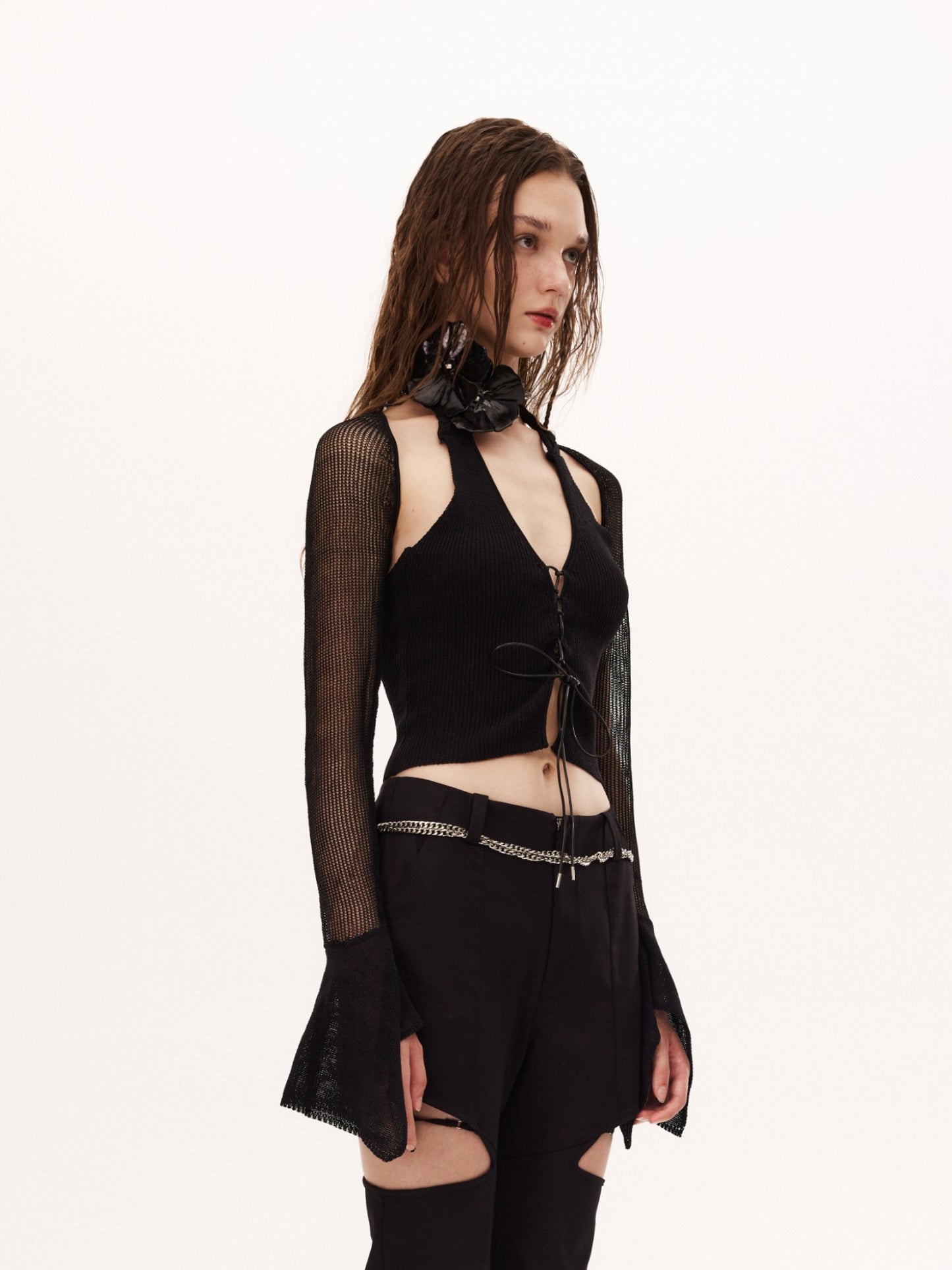 NINA TOP in black