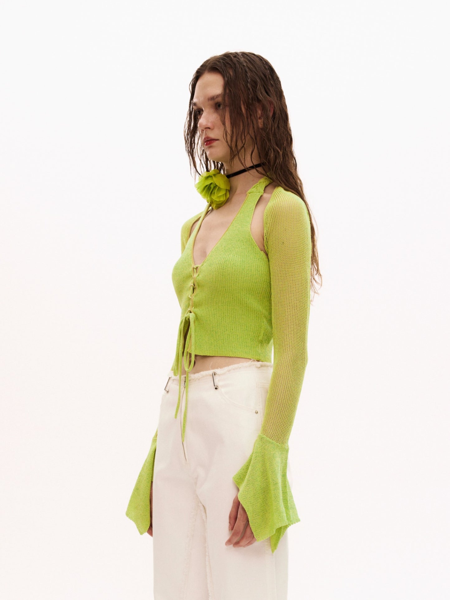 NINA TOP in neon green