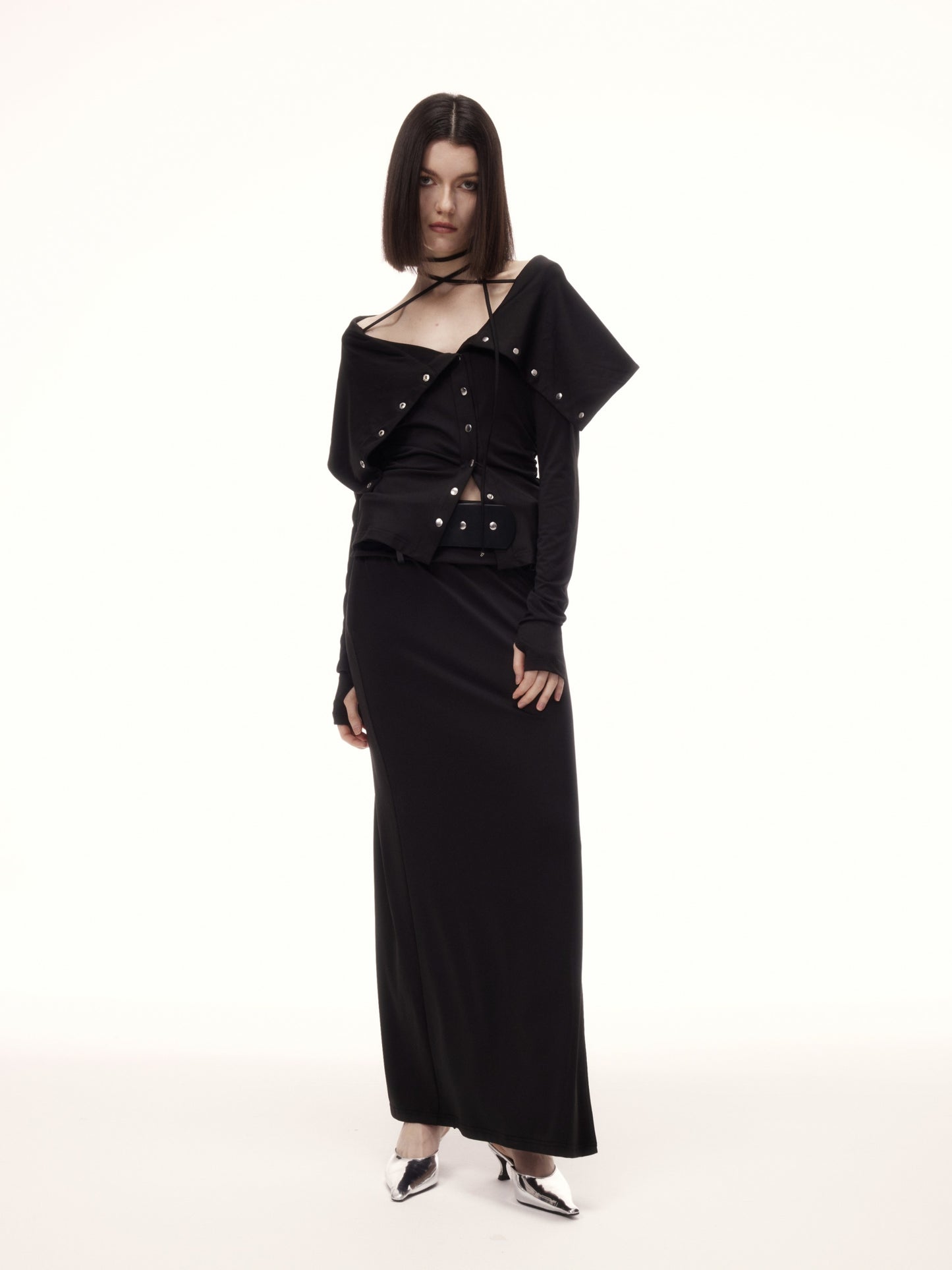 TONG TOP in black