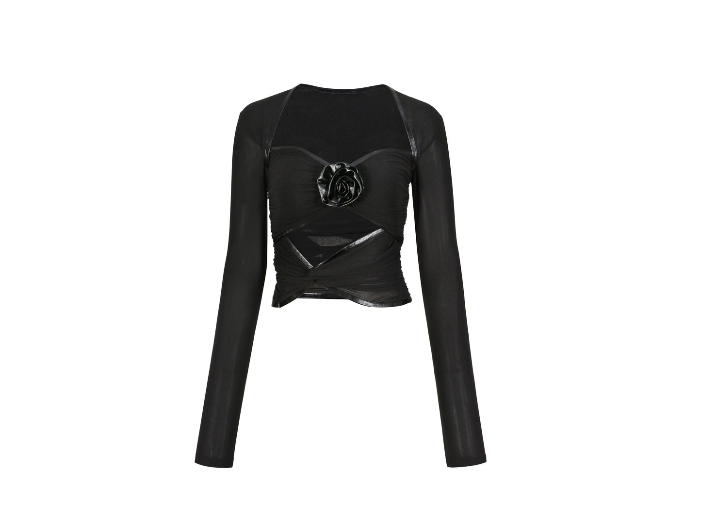 FLOR TOP in black