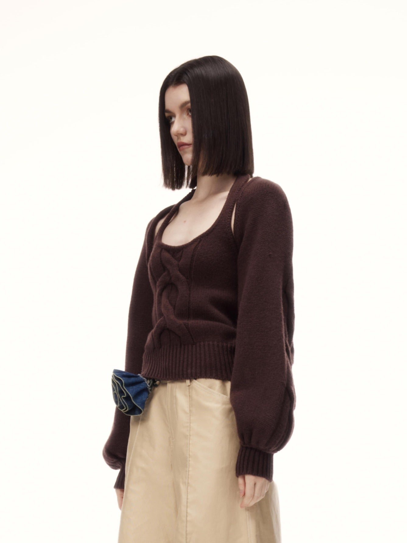 YUMOS TOP in brown
