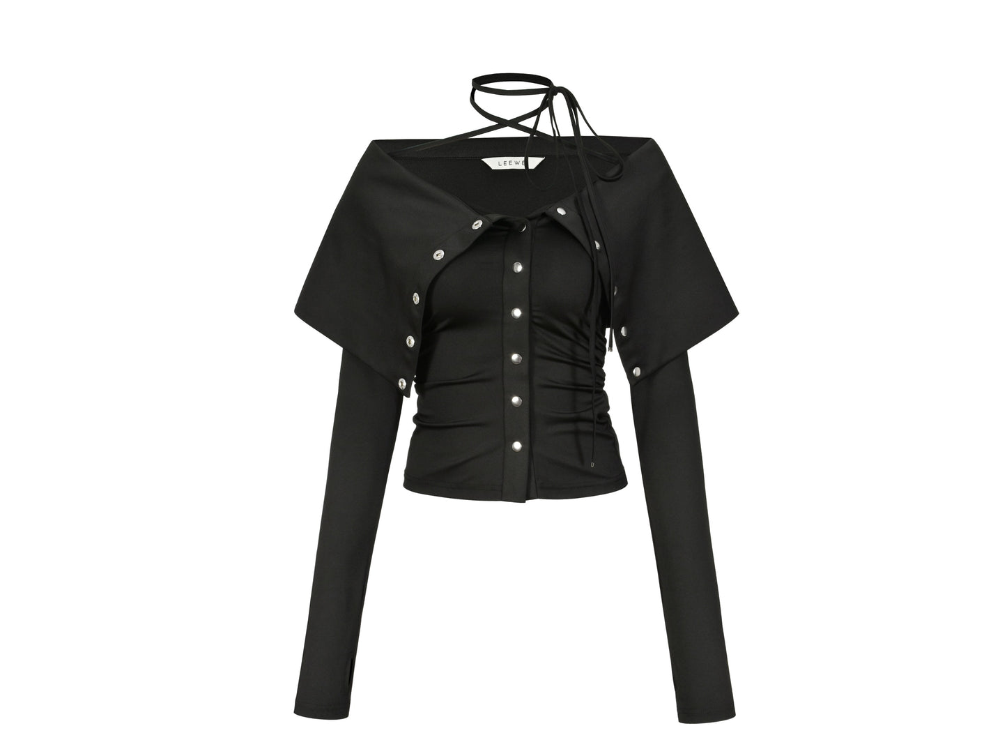 TONG TOP in black