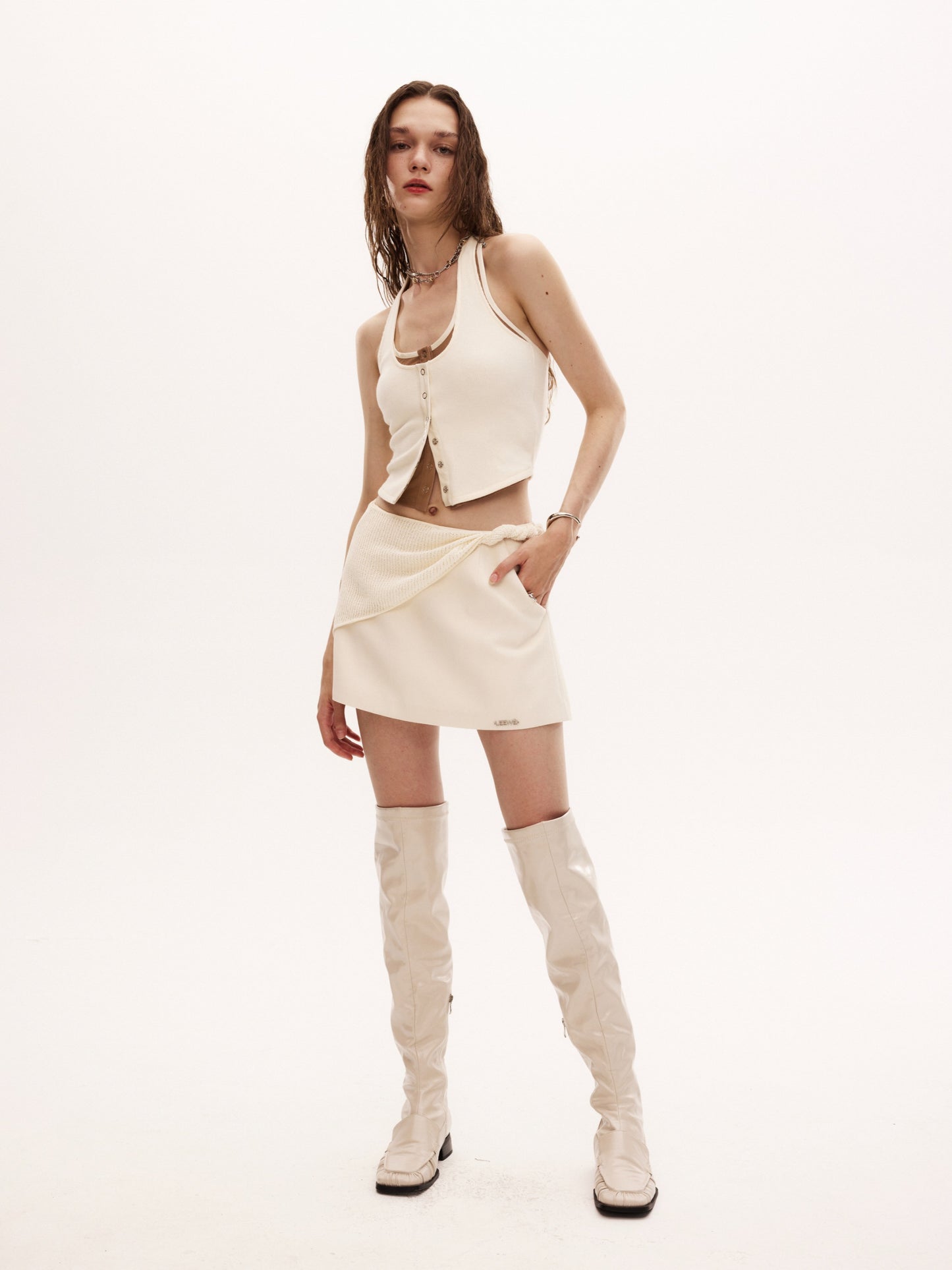 BELLA TOP in cream/brown