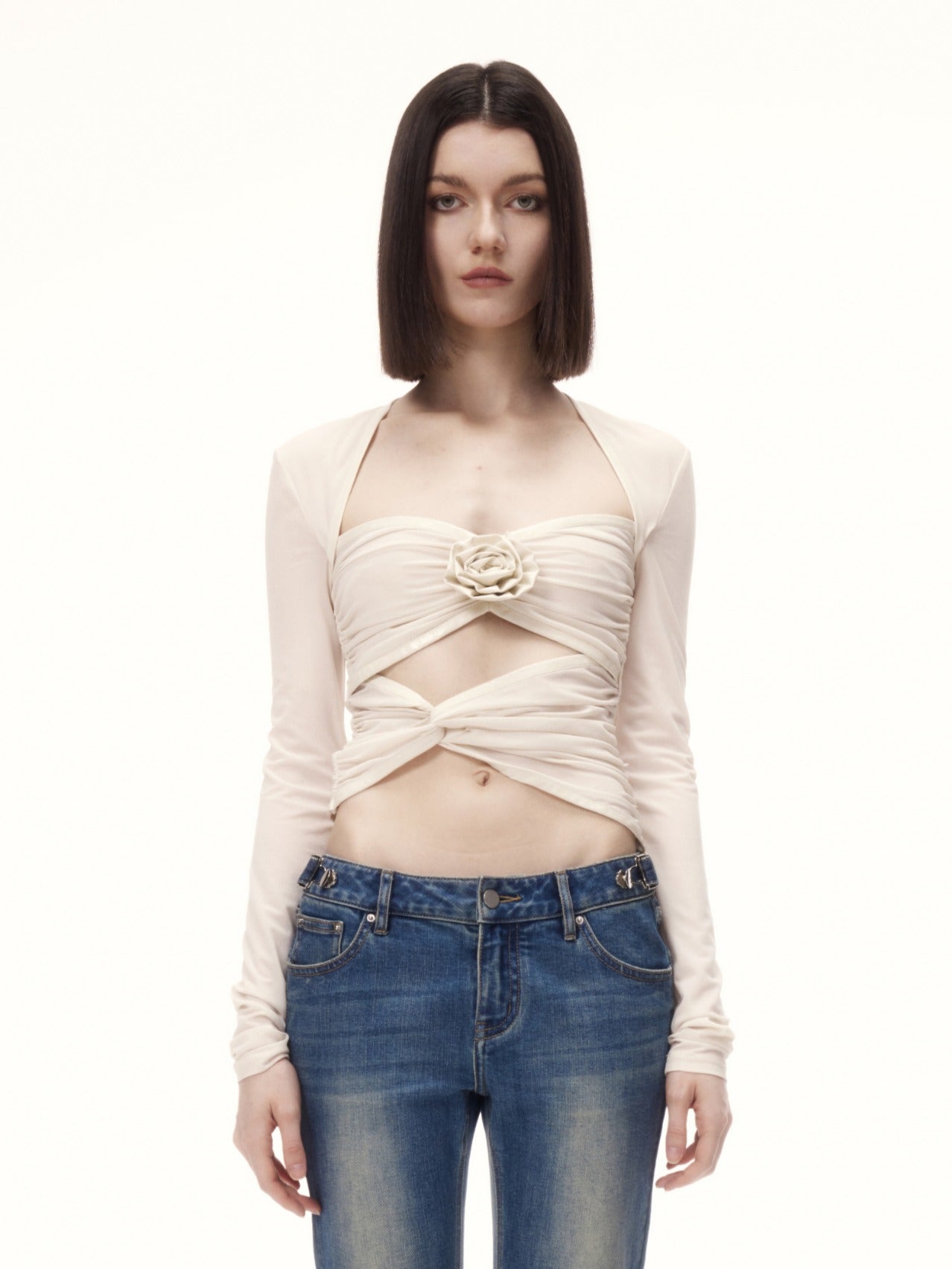 FLOR TOP in beige