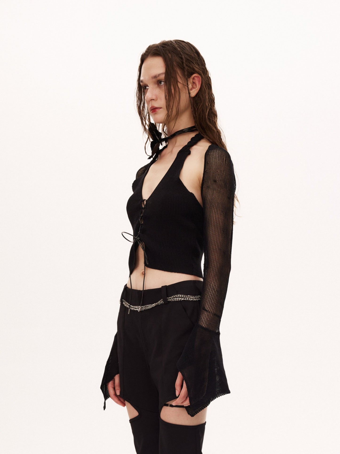 NINA TOP in black