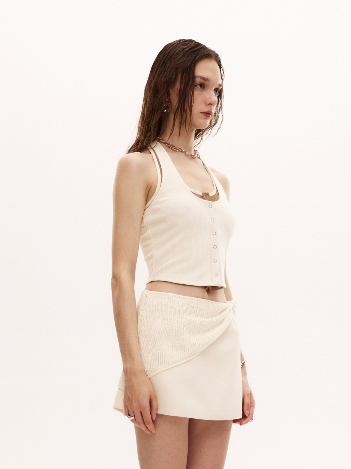 BELLA TOP in cream/brown