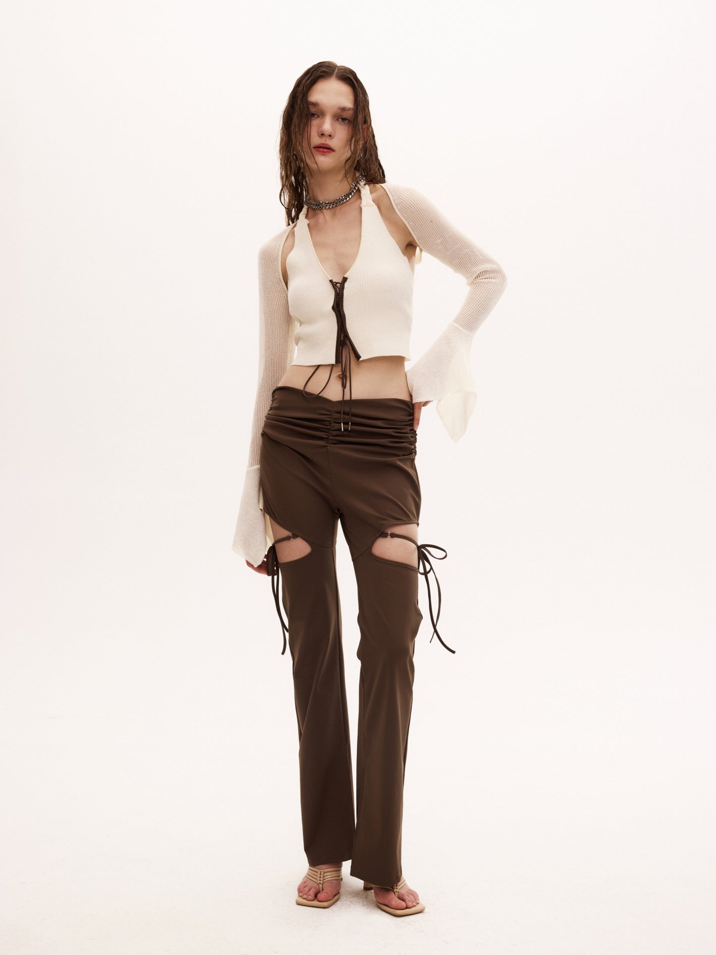 WAON TROUSERS in brown