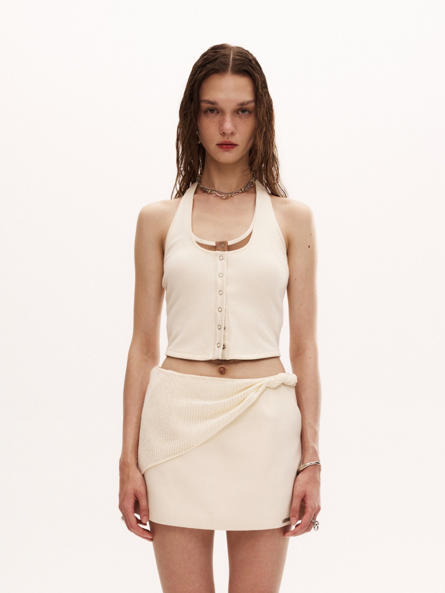 BELLA TOP in cream/brown