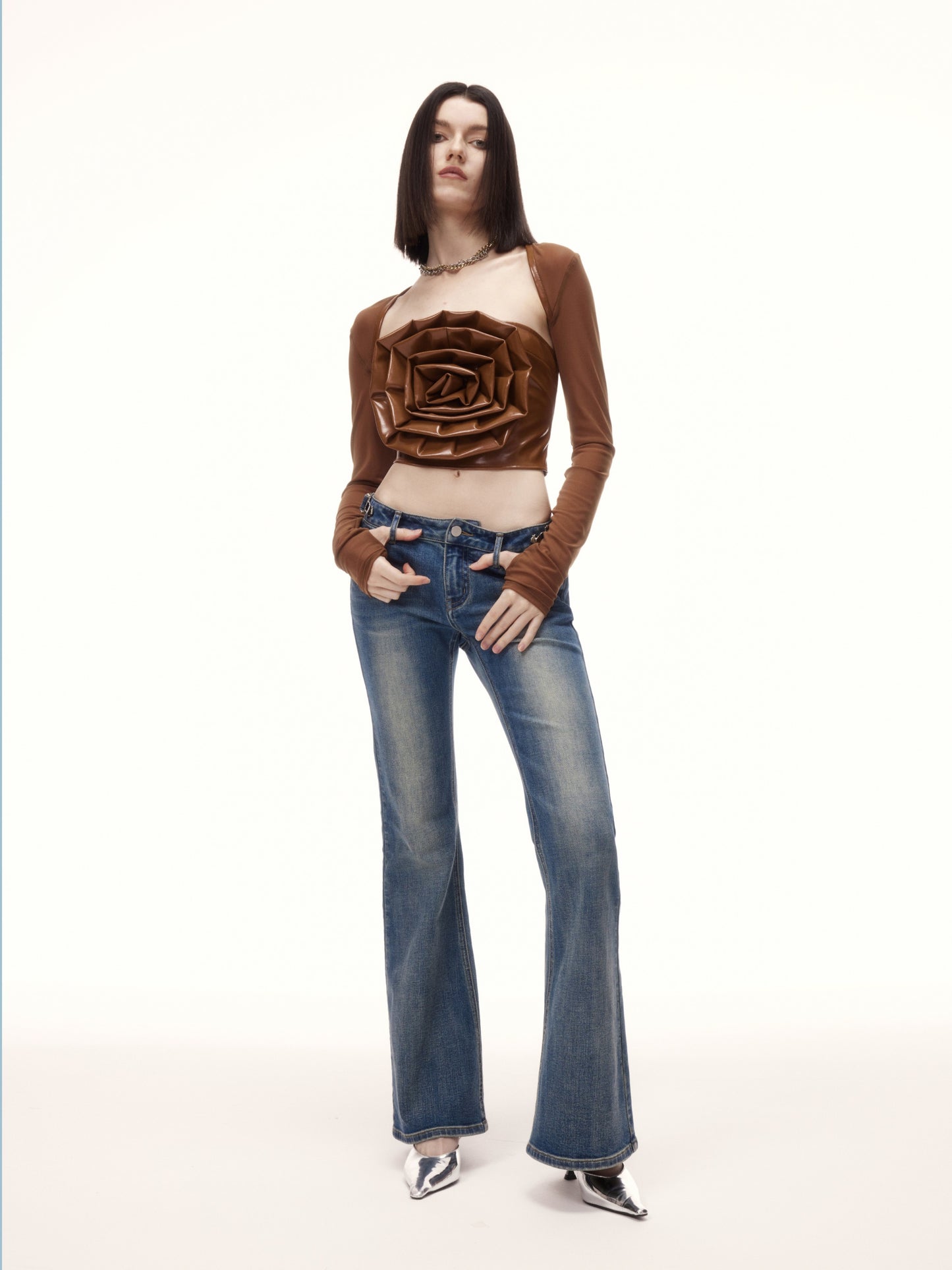 ROSEES TOP in brown