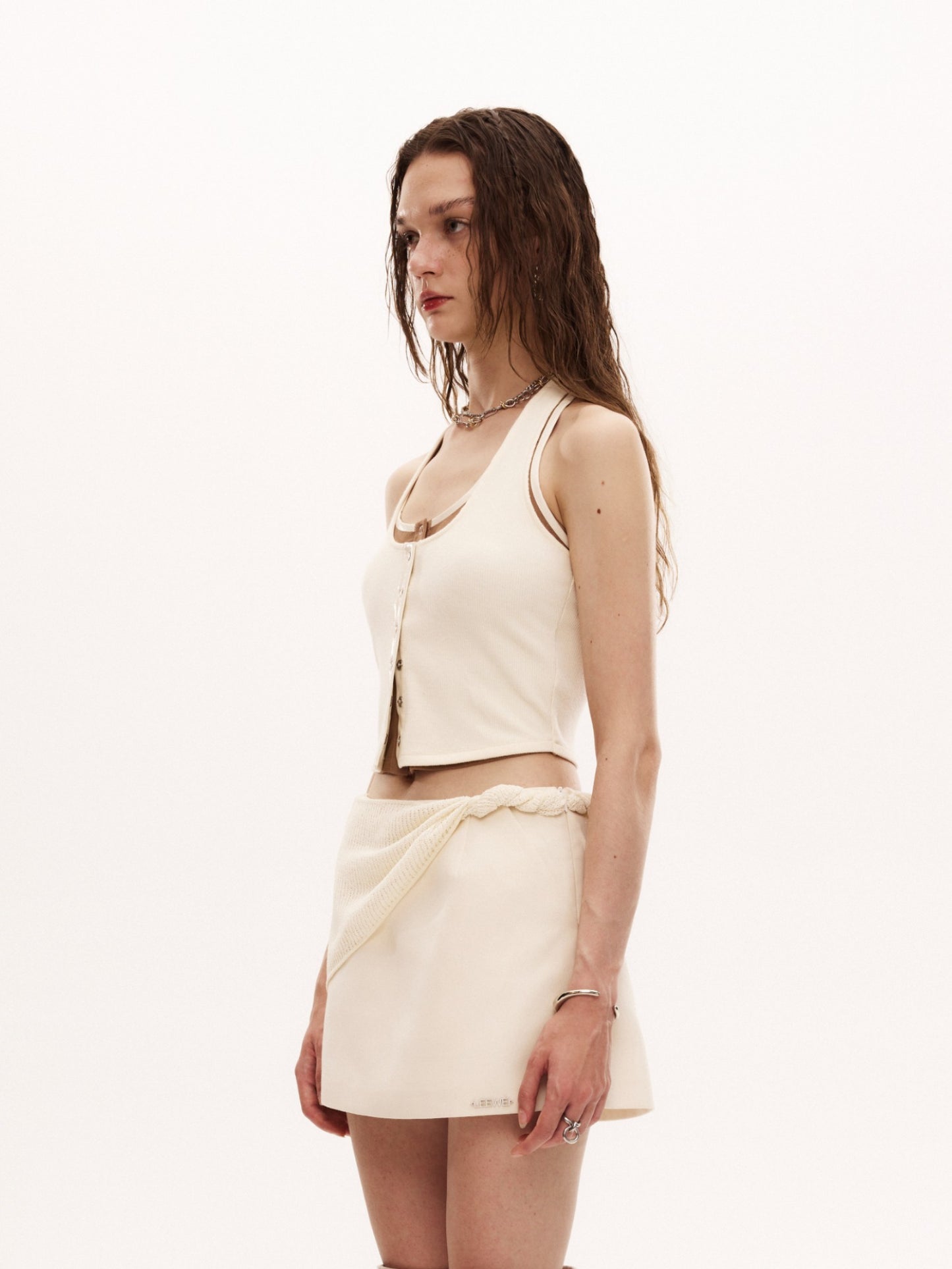 BELLA TOP in cream/brown