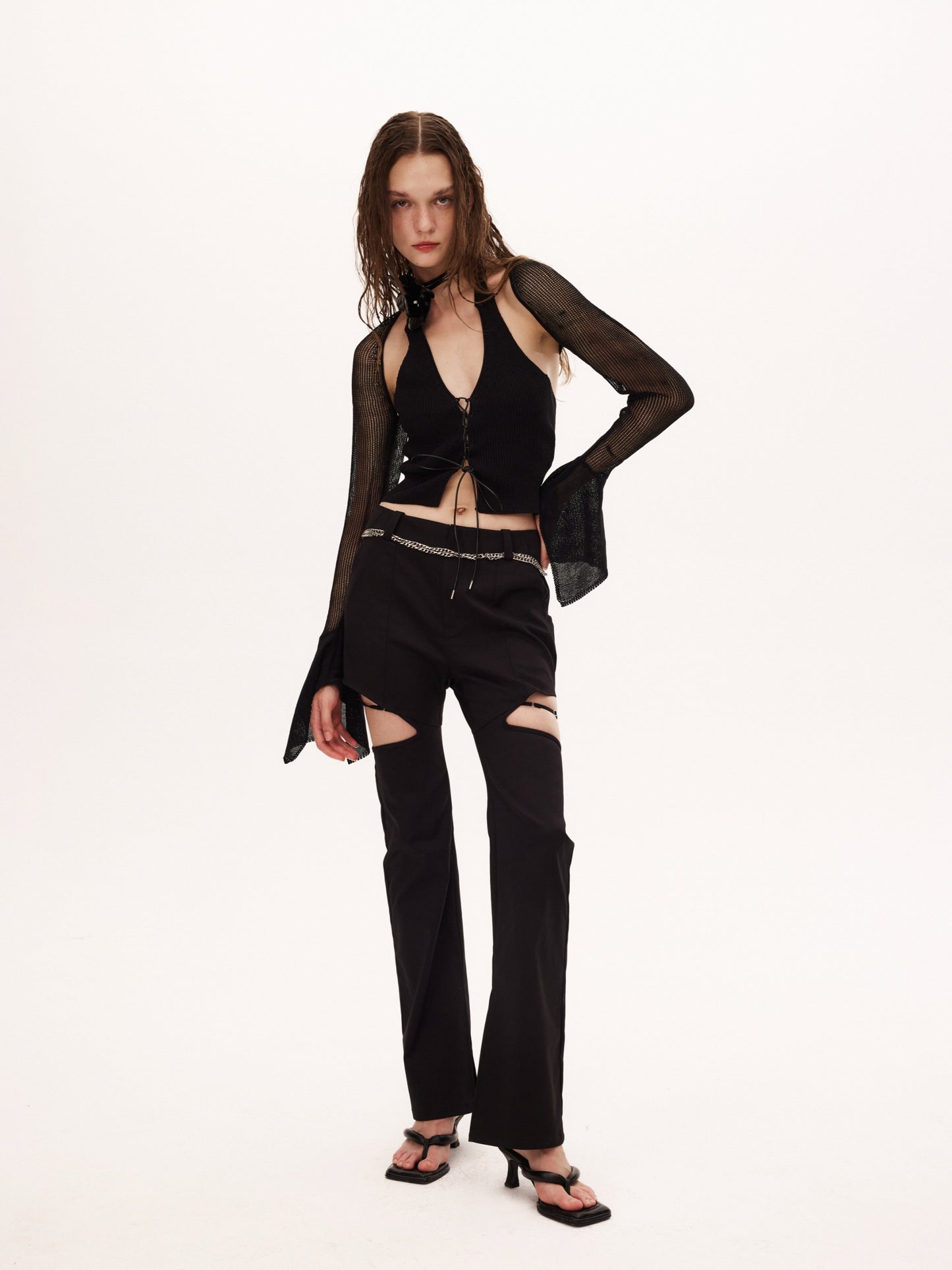 WAON TROUSERS in black