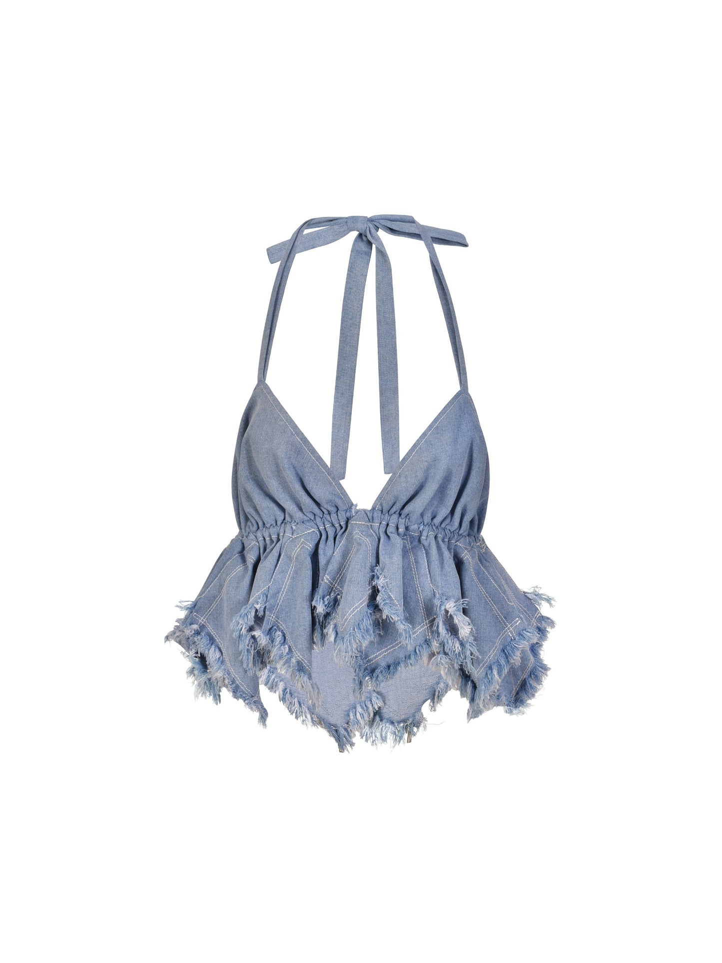 ZAYU TOP in denim blue