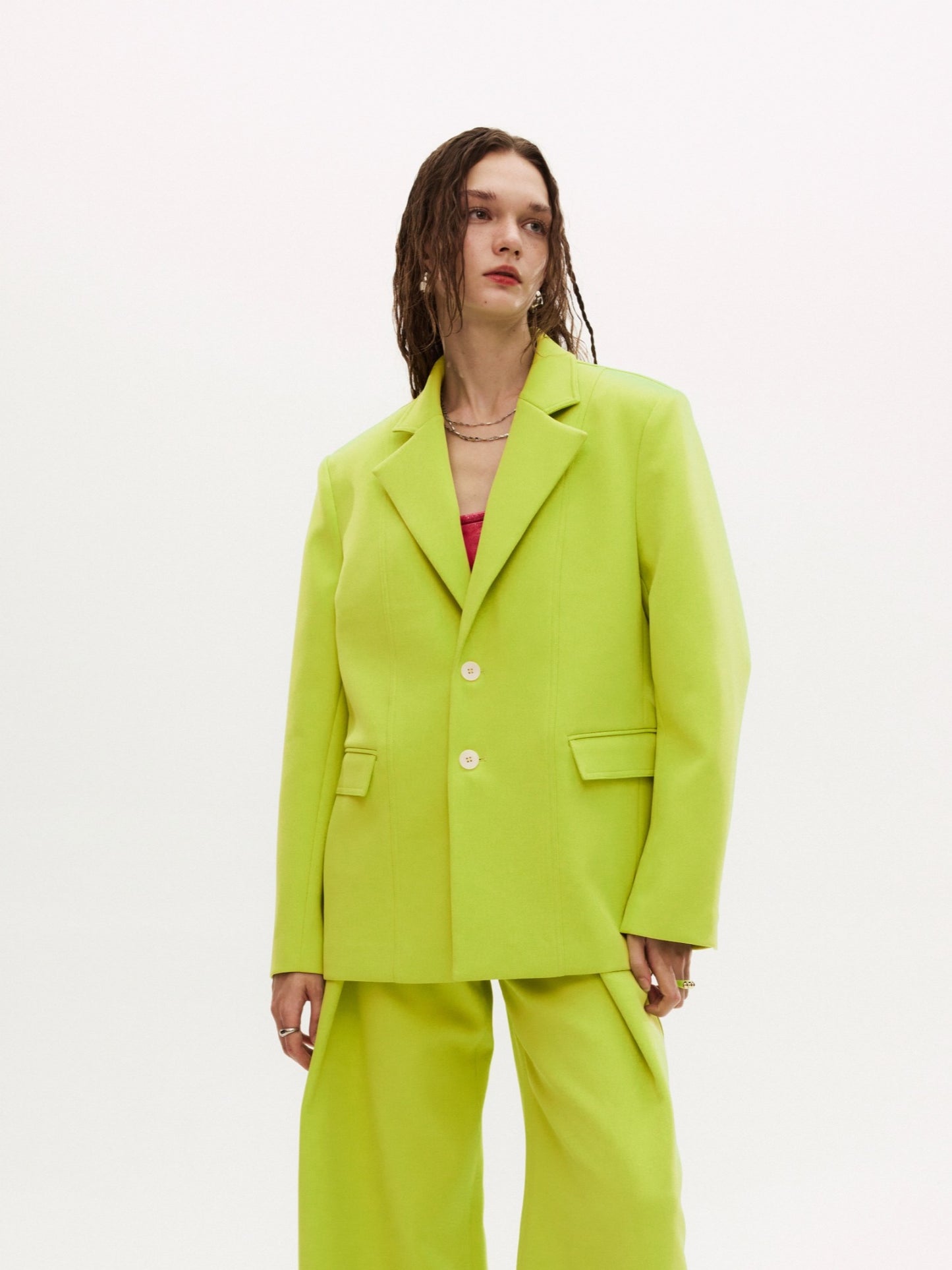 CUSUA BLAZER in neon green