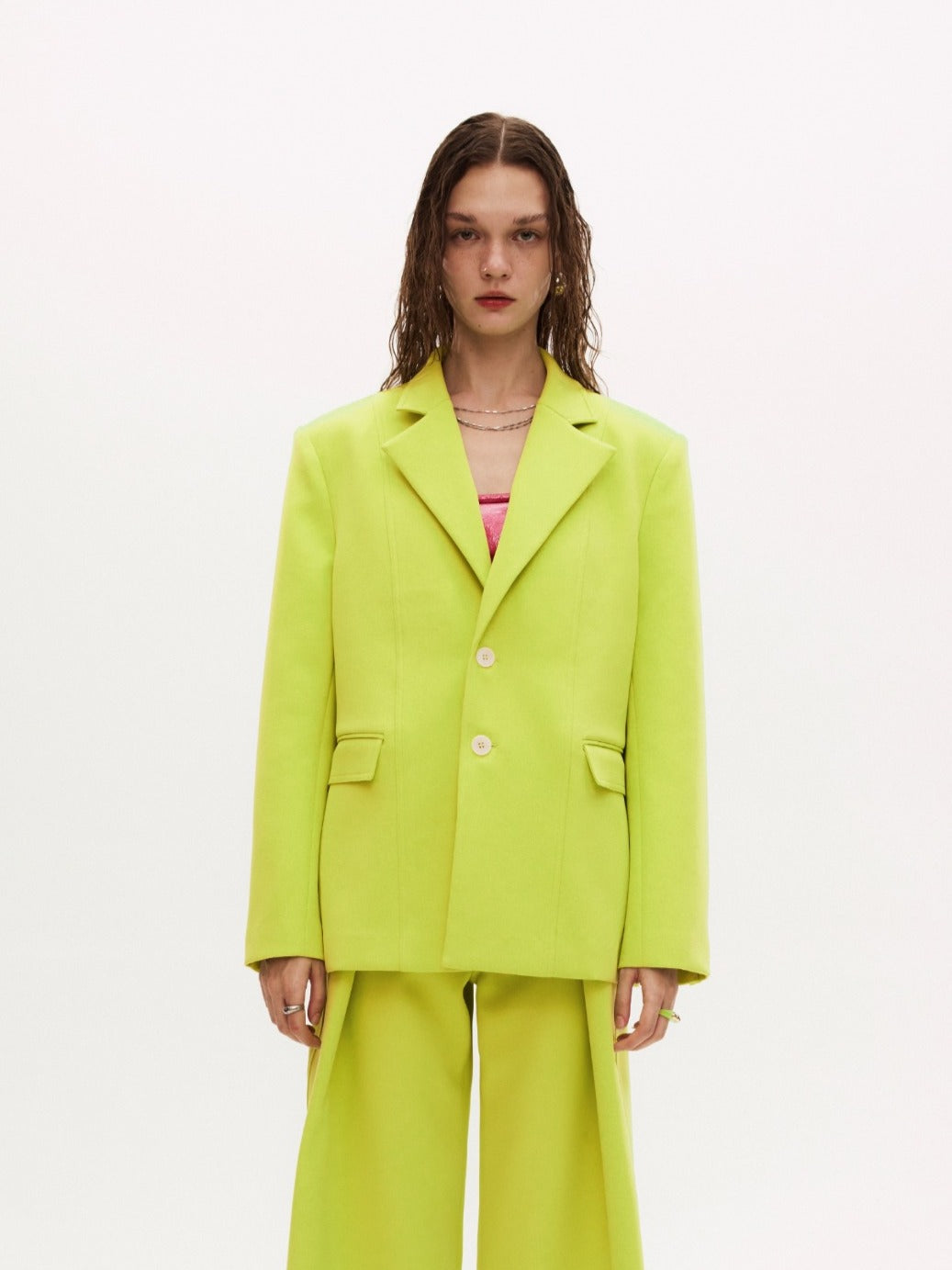 CUSUA BLAZER in neon green