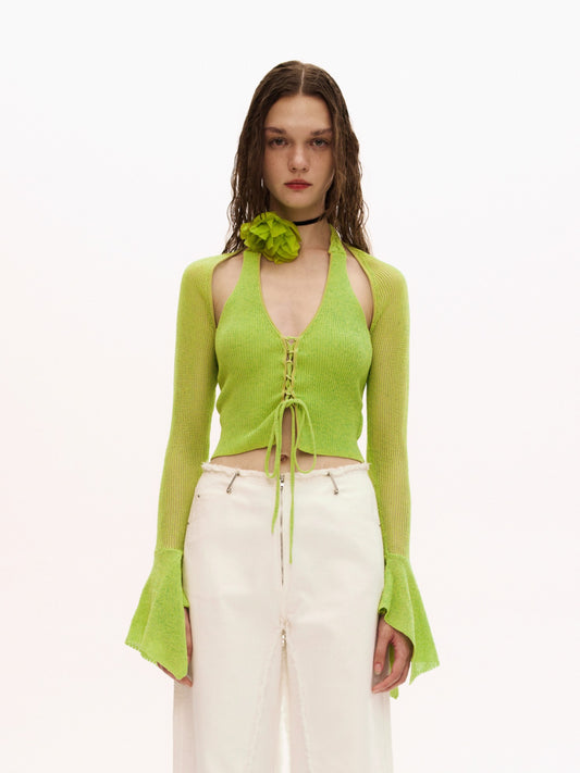 NINA TOP in neon green