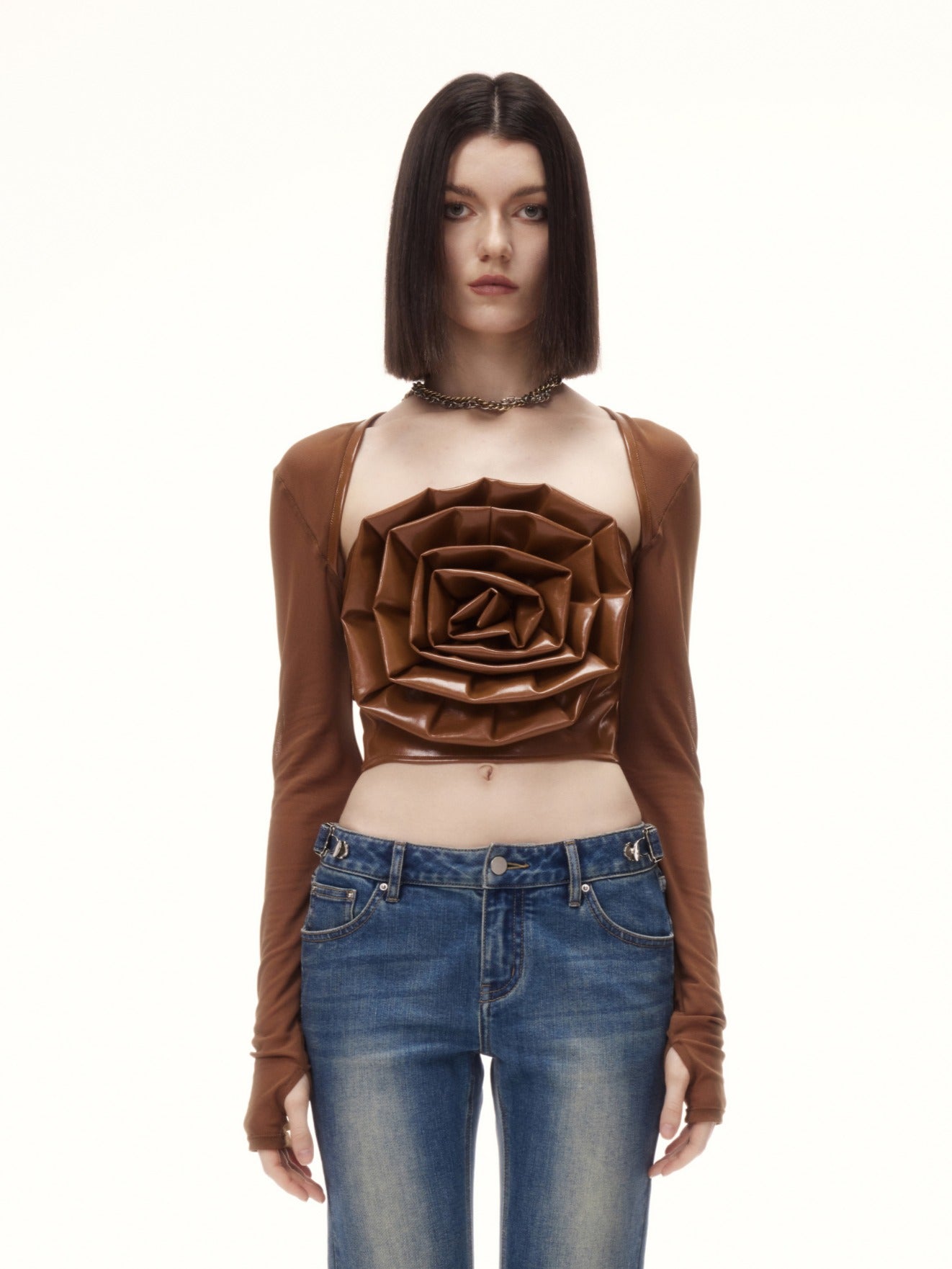 ROSEES TOP in brown