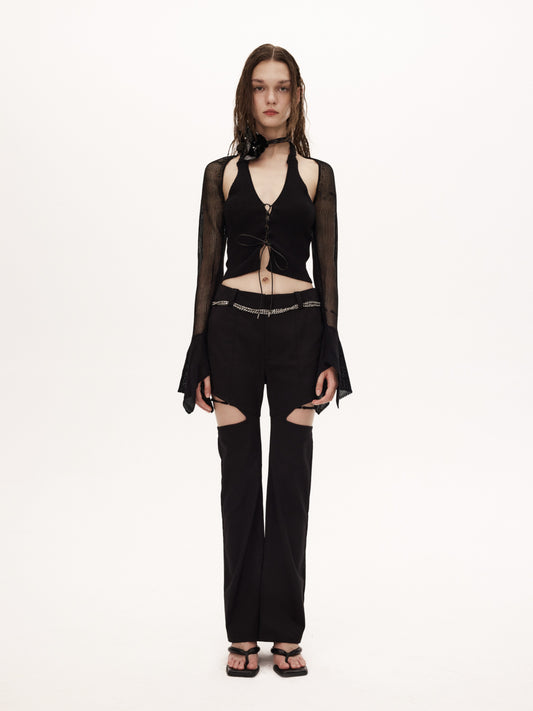 WAON TROUSERS in black