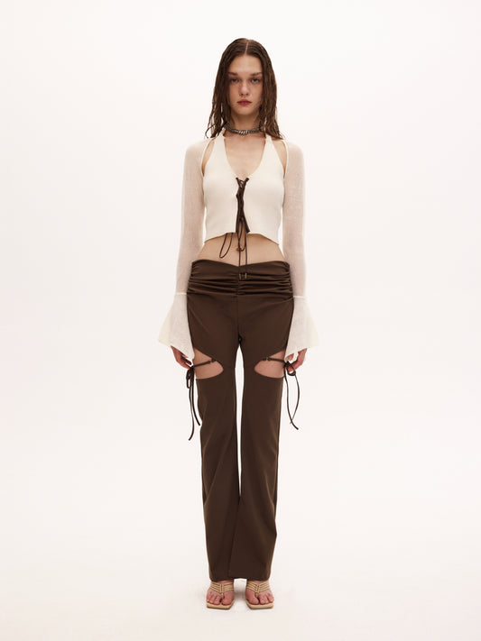 WAON TROUSERS in brown