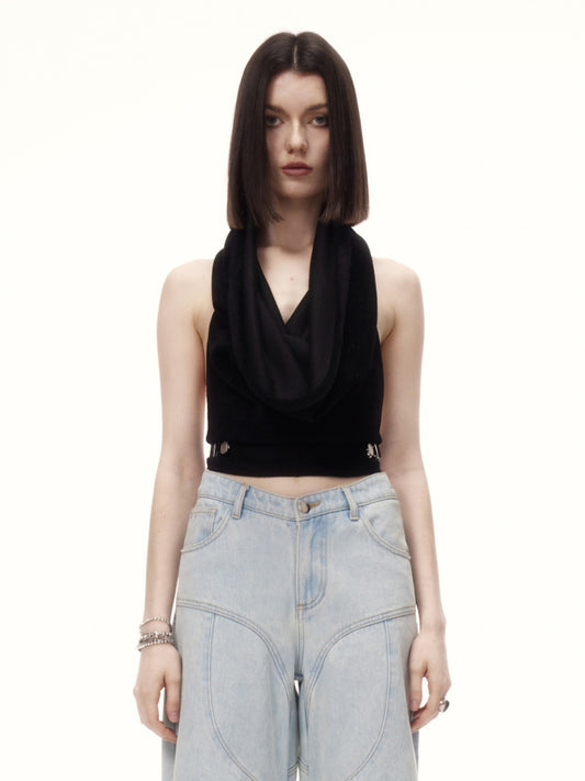 LIAMO TOP in black