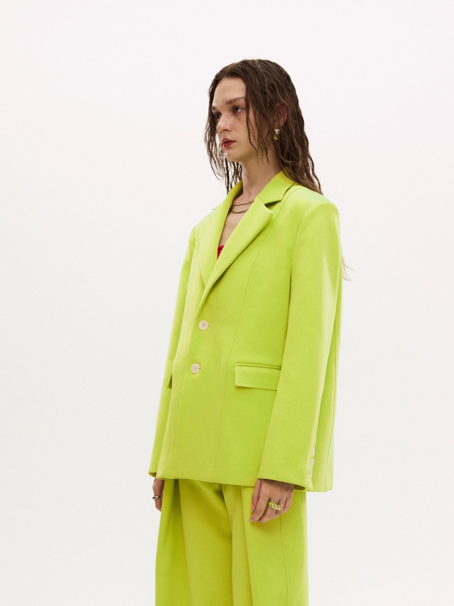 CUSUA BLAZER in neon green